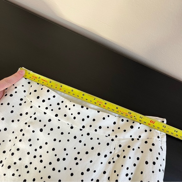 NWT Loft Linen Blend Polka Dot A-Line Skirt - Picture 12 of 16